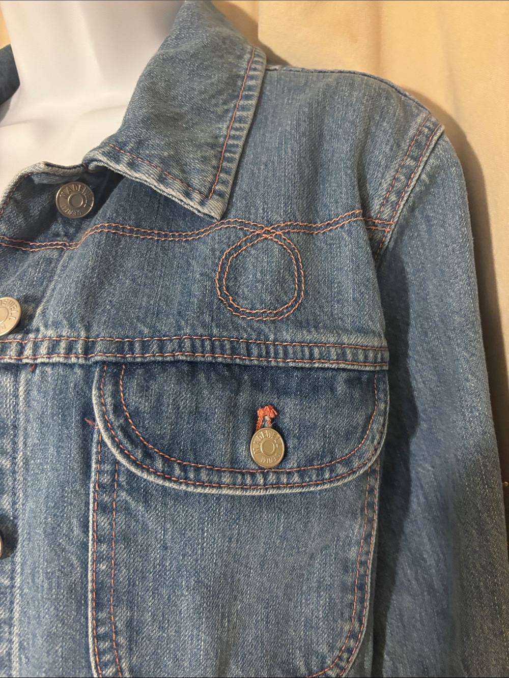 Madewell Western Edition Rare Crop Light Blue Denim Jacket - Picture 3 of 9